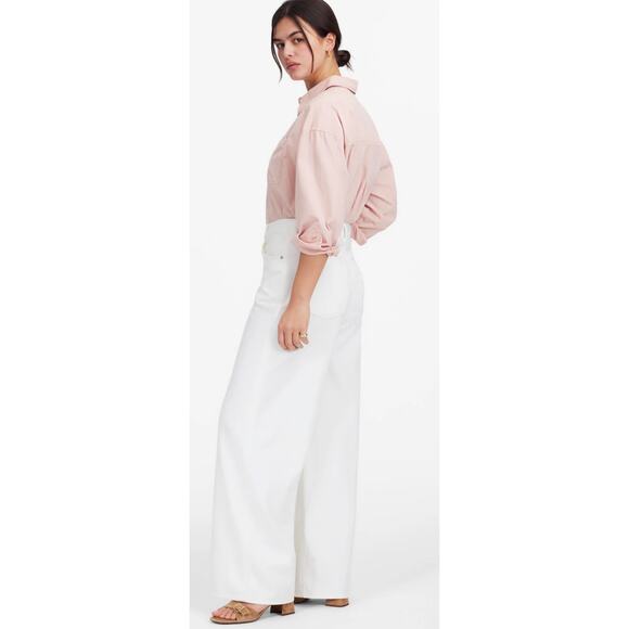 Madewell Superwide-Leg Jeans: Airy Denim Edition in Tile White Size 32 - Picture 3 of 13